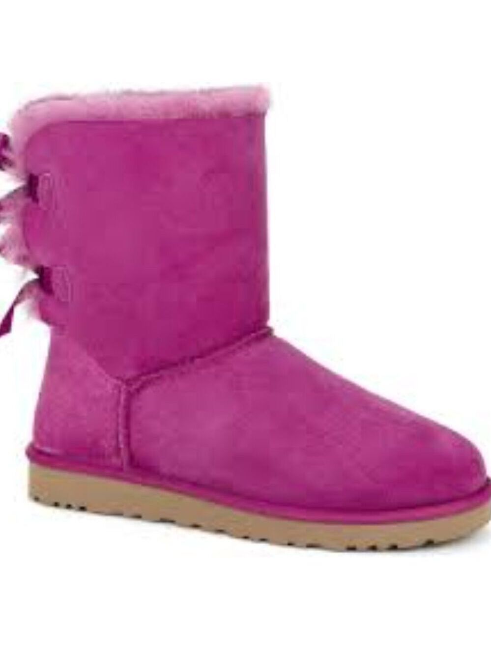 UGG Classic Bailey Bow II Boots in Paz Pink /US Womens Size 6 / Gently Used - Picture 3 of 12